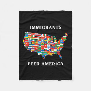 Invandrare Matar Amerika Refugee Högers Liberal An Fleecefilt