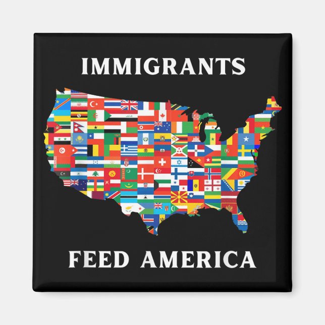 Invandrare Matar Amerika Refugee Högers Liberal An Magnet (Framsidan)