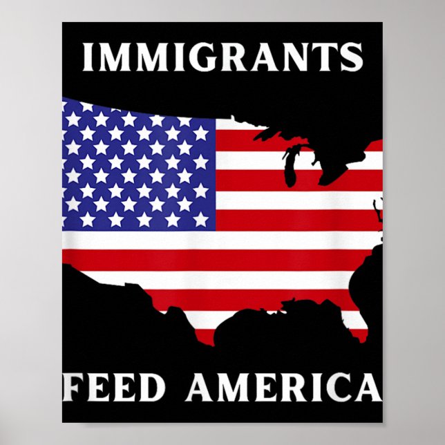 Invandrare Matar Amerika Refugee Högers Liberal An Poster (Framsidan)