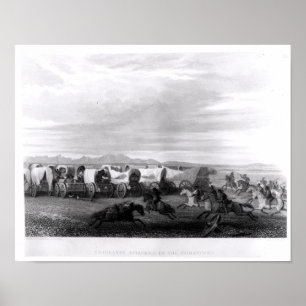 Invandrare som attackerats av Komanserna Poster