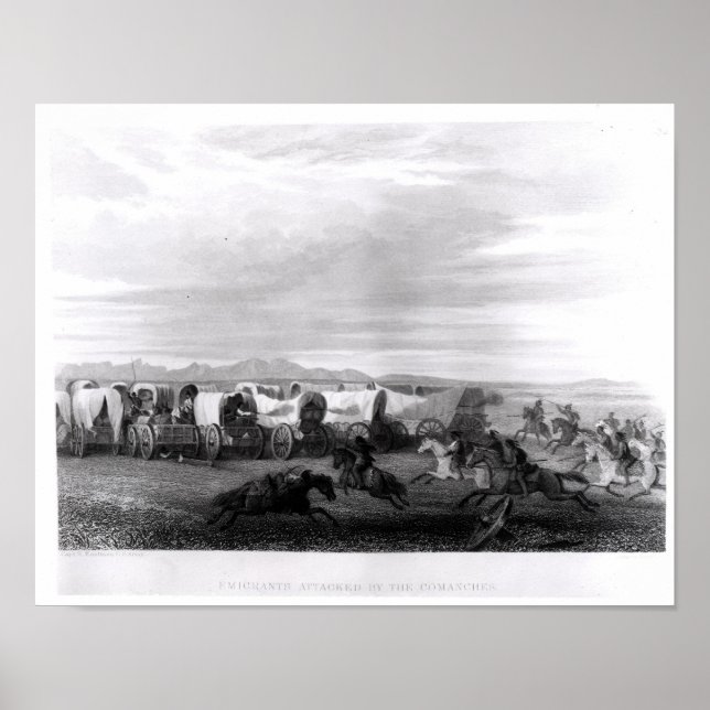 Invandrare som attackerats av Komanserna Poster (Framsidan)