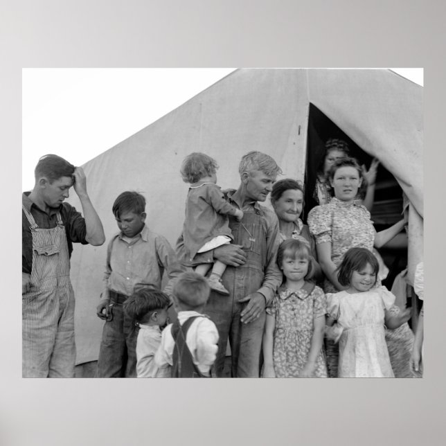 Invandrarfamiljer under Pea Harvest - 1939 Poster (Framsidan)