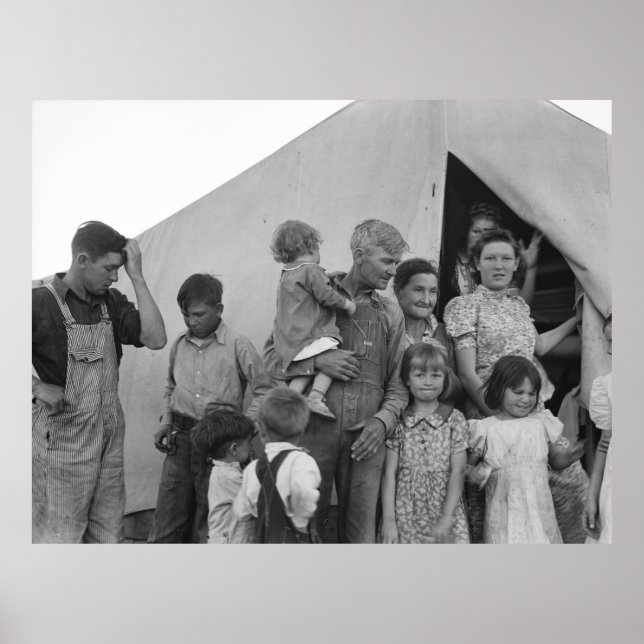 Invandrarfamiljer under Pea Harvest - 1939 Poster (Framsidan)