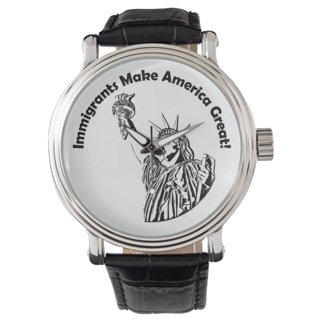 Invandrarna gör Amerika Underbart Armbandsur (Framsida)