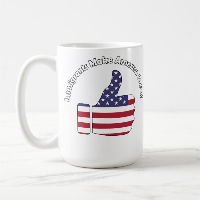 Invandrarna gör Amerika Underbart Kaffemugg (Vänster)