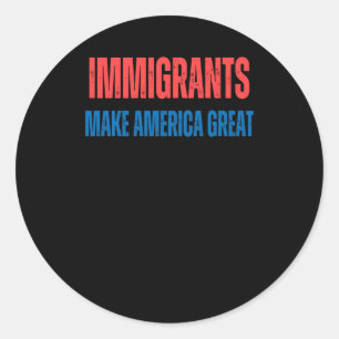 Invandring av mänskliga Höger gör Amerika till Und Runt Klistermärke