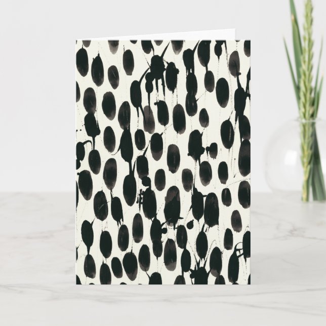 Invariabel I | Svart vattenfärg Kort (Framsida)