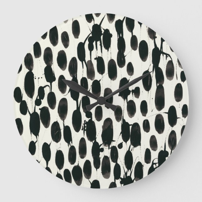 Invariabel I| Svart vattenfärg Stor Klocka (Framsida)