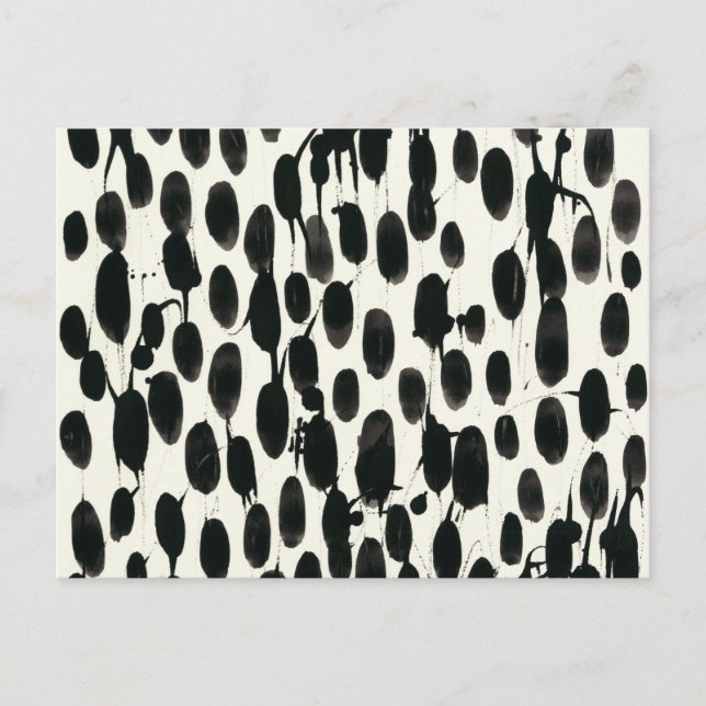 Invariabel I | Svart vattenfärg Vykort (Framsida)