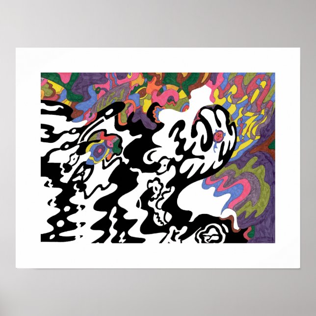 "Invasion" Abstract Art Poster (Framsidan)