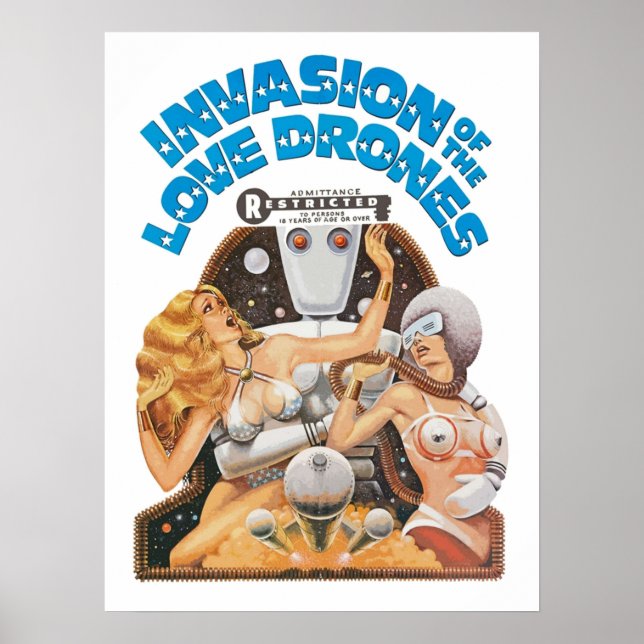 Invasion av Kärlek Drones Poster (Framsidan)