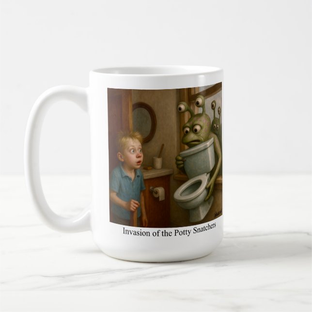 Invasion av Potty Snatchers Kaffemugg (Vänster)