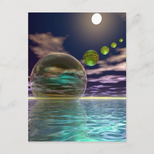 Invasion av sfärer vykort (Framsida)