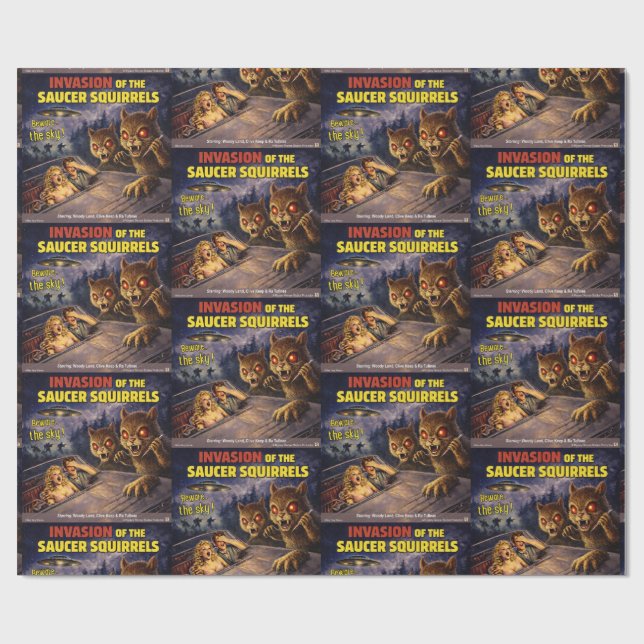 Invasion of the Saucer Squirrels Presentpapper (Platt)