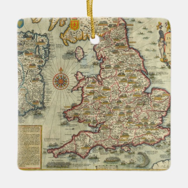 Invasionerna av England & Irland Julgransprydnad Keramik (Framsida)