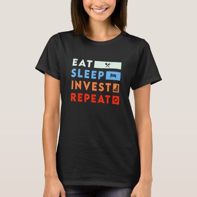 Inväv i viloläge Upprepa kassaflödet i Lagrar T Shirt (Framsida)