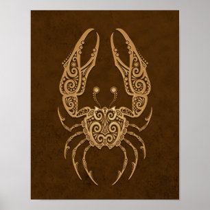 Invecklad brun cancerZodiac Poster