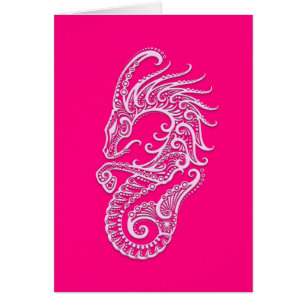 Invecklad rosa CapricornZodiac Hälsningskort