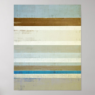 "Invent" Blue- och Beige Abstrakt Art Poster