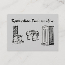 Inventarier - reparationer av antika reparationer visitkort