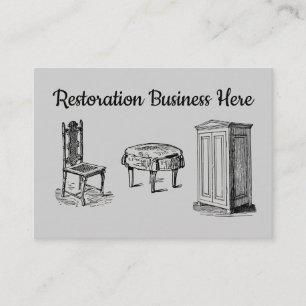 Inventarier - reparationer av antika reparationer visitkort