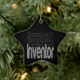 Inventor Extraordinaire Julgransprydnad Keramik