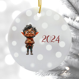 Inventor jul Elf Ceramic Ornament