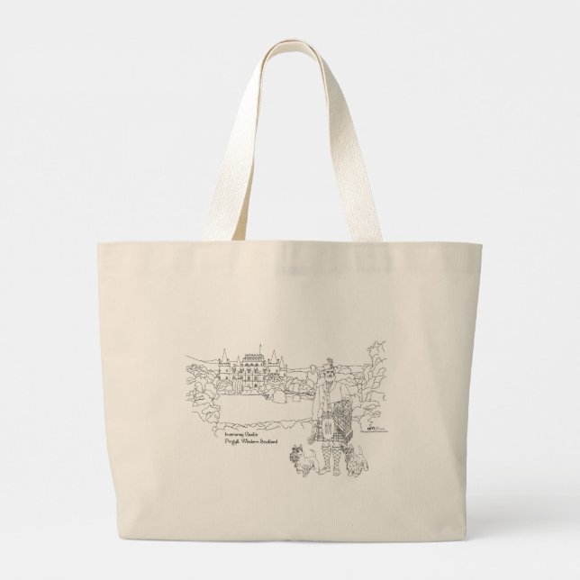 Inveraray Castle Scotland Tote Bag Jumbo Tygkasse (Baksida)