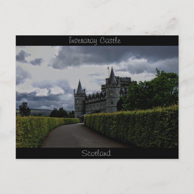 Inveraray slott på kvällen vykort (Framsida)
