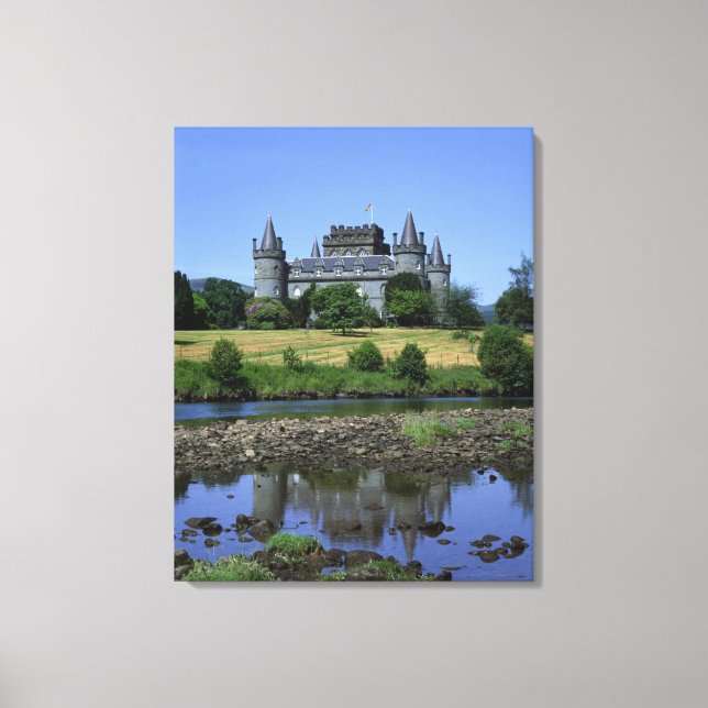 Inverary slott, Strathclyde, Skottland Canvastryck (Framsida)