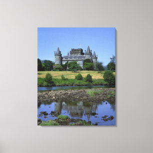 Inverary slott, Strathclyde, Skottland Canvastryck