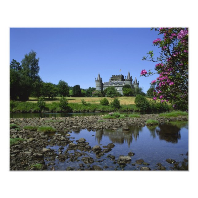 Inverary slott, Strathclyde, Skottland Fototryck (Framsidan)