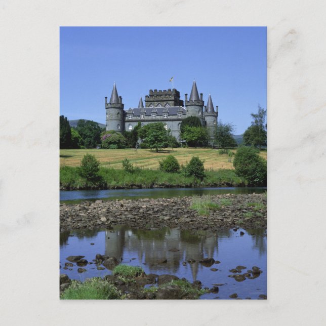 Inverary slott, Strathclyde, Skottland Vykort (Framsida)