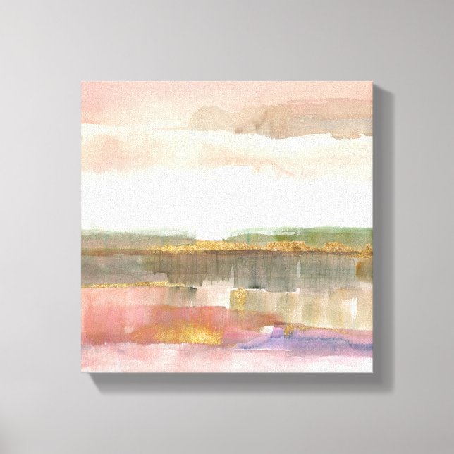 Inverkan på Linje och Färg Guld Skörd Canvastryck (Framsida)