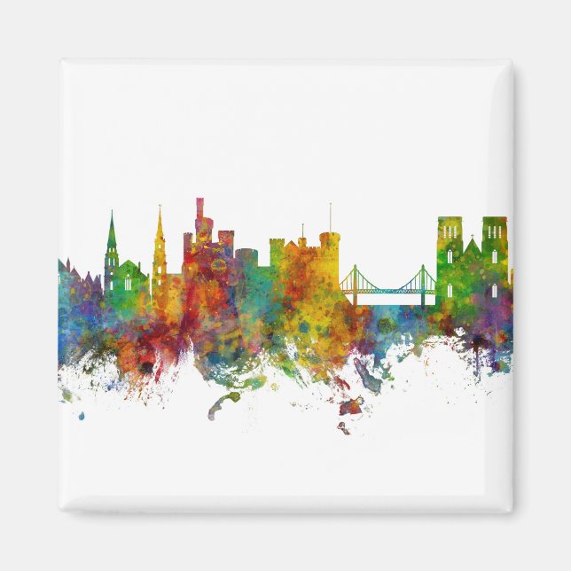 Inverness Scotland Skyline Magnet (Framsidan)