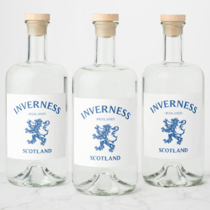 INVERNESS Scotland Spritflaskor Etikett
