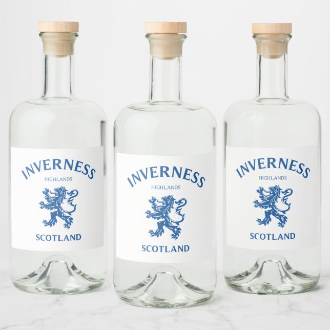 INVERNESS Scotland Spritflaskor Etikett (Flaskor)