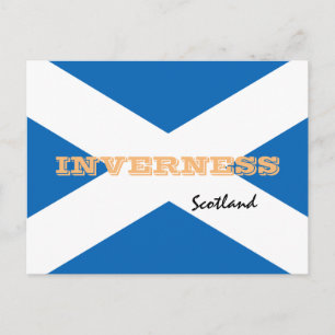 Inverness - Scottish flagga & Scotland /sportfanta Vykort