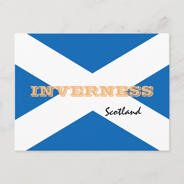 Inverness - Scottish flagga & Scotland /sportfanta Vykort (Framsida)