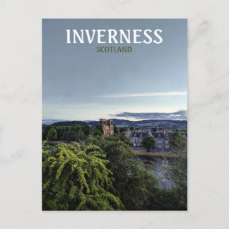 Inverness, Skottland, Storbritannien kvällsutsikt Vykort