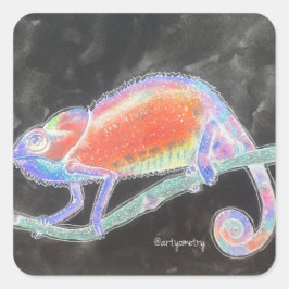 Inverse Chameleon Fyrkantigt Klistermärke
