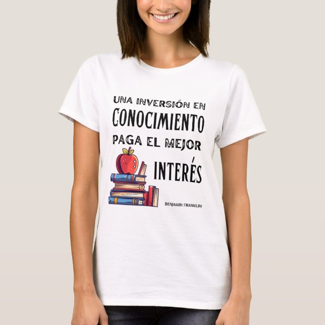 inversion av en conocimiento paga el mejor intere t shirt (Framsida)