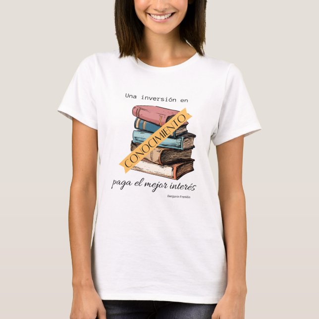 inversion av en conocimiento paga el mejor intere t shirt (Framsida)