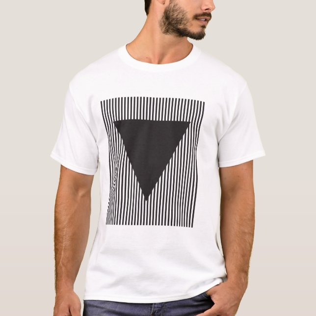 Inverted Triangle on Striped Field T Shirt (Framsida)