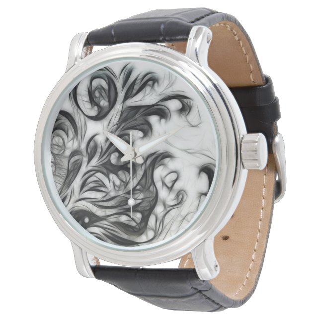 Invertera den ljusnande Blommigten Armbandsur (Vinklad)