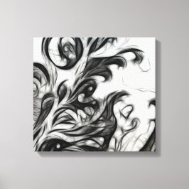 Invertera den ljusnande Blommigten Canvastryck