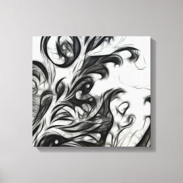 Invertera den ljusnande Blommigten Canvastryck (Framsida)