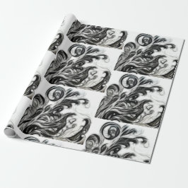 Invertera den ljusnande Blommigten Presentpapper