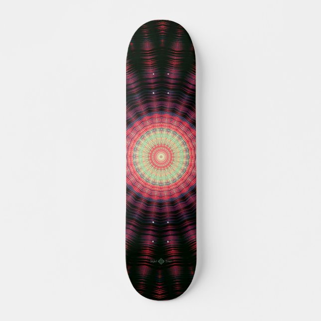 Invertera Ljudvågsmandala 3 Mini Skateboard Bräda 18,5 Cm (Framsida)