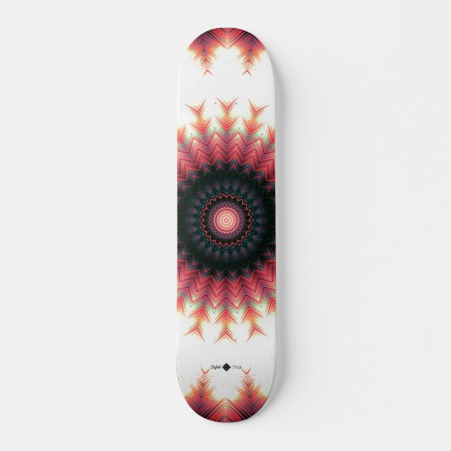 Invertera Ljudvågsmandala Mini Skateboard Bräda 18,5 Cm (Framsida)